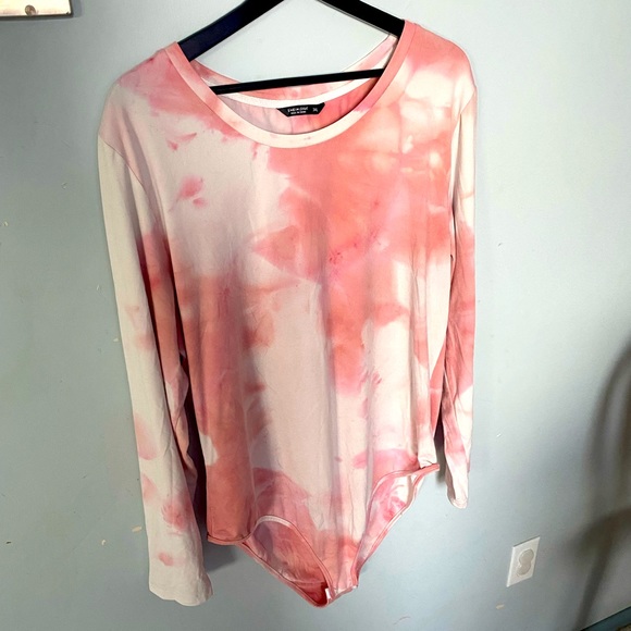 Shein Pink Tie Dye Bodysuit - Picture 2 of 6
